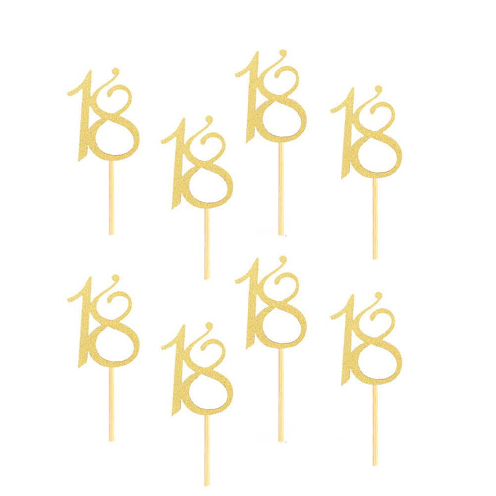48개입 고급 수제 스타일 18번째 생일 케이크 토퍼, - Ice Pick Pick 리뷰 및 가격