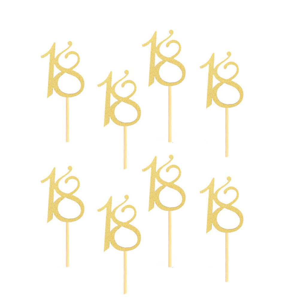 48개입 고급 수제 스타일 18번째 생일 케이크 토퍼, - Ice Pick Pick 리뷰 및 가격
