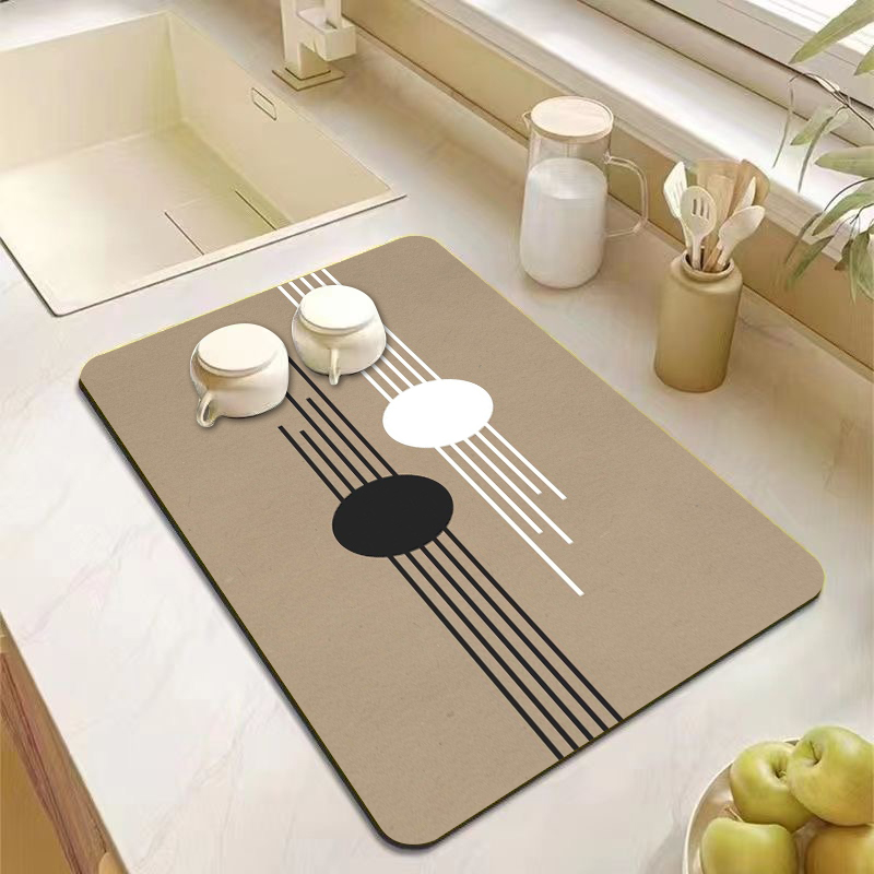 미니멀리스트 기타 키친 카운터 매트 그레이 블랙 추상  - Bar Mat Rubber 리뷰 및 가격