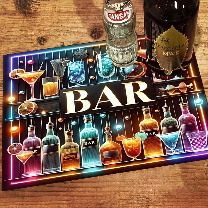 커피 바 규조토 건조 매트 기하학적 창의적 프린팅 주방 - Bar Mat Rubber 리뷰 및 가격