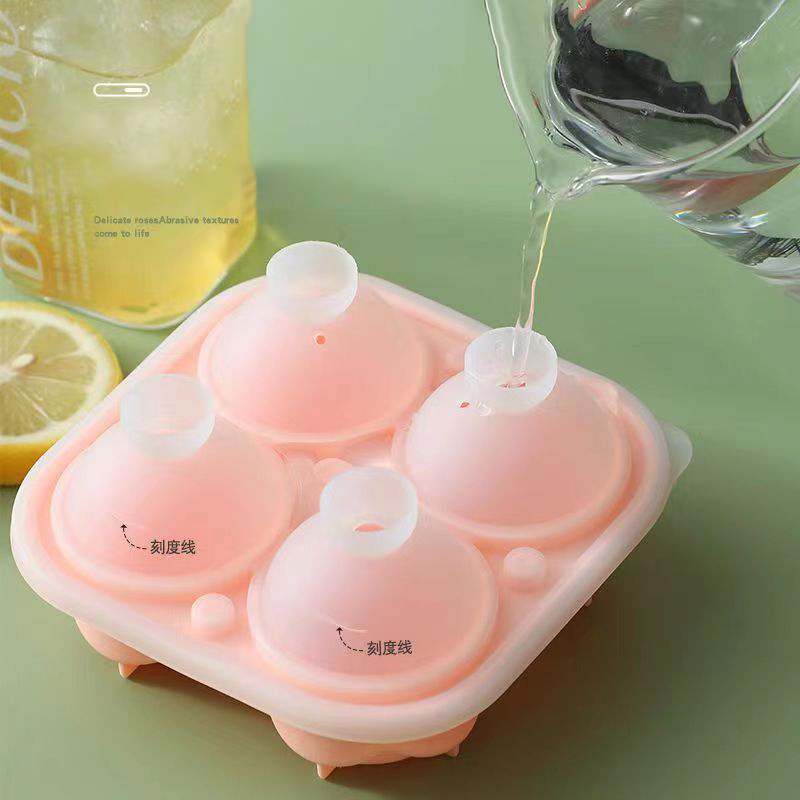3D 장미 모양 실리콘 아이스 몰드 4구 아이스 큐브  - Ice Mold Sphere 리뷰 및 가격